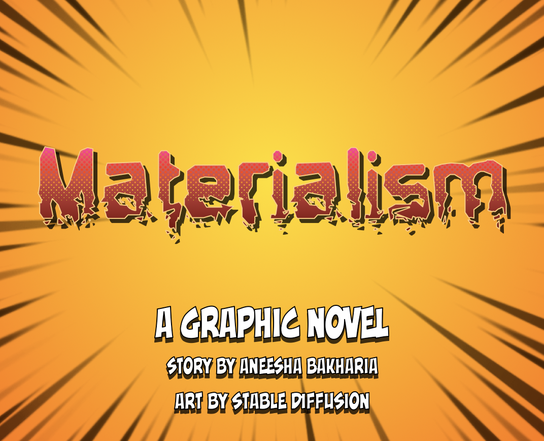 Cover photo for Materialism Graphic Novel.